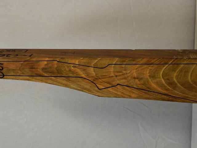 Left side of NTD 001 stockwood blank