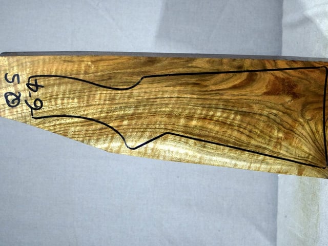Left side of QS 064 stockwood blank