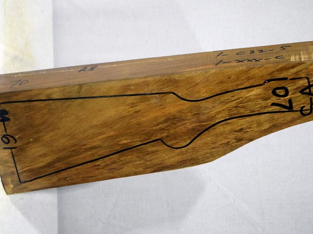 Right side of VS 107 stockwood blank