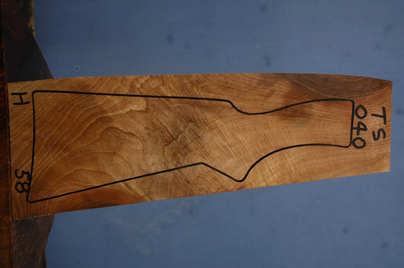 Right side of TS 040 stockwood blank