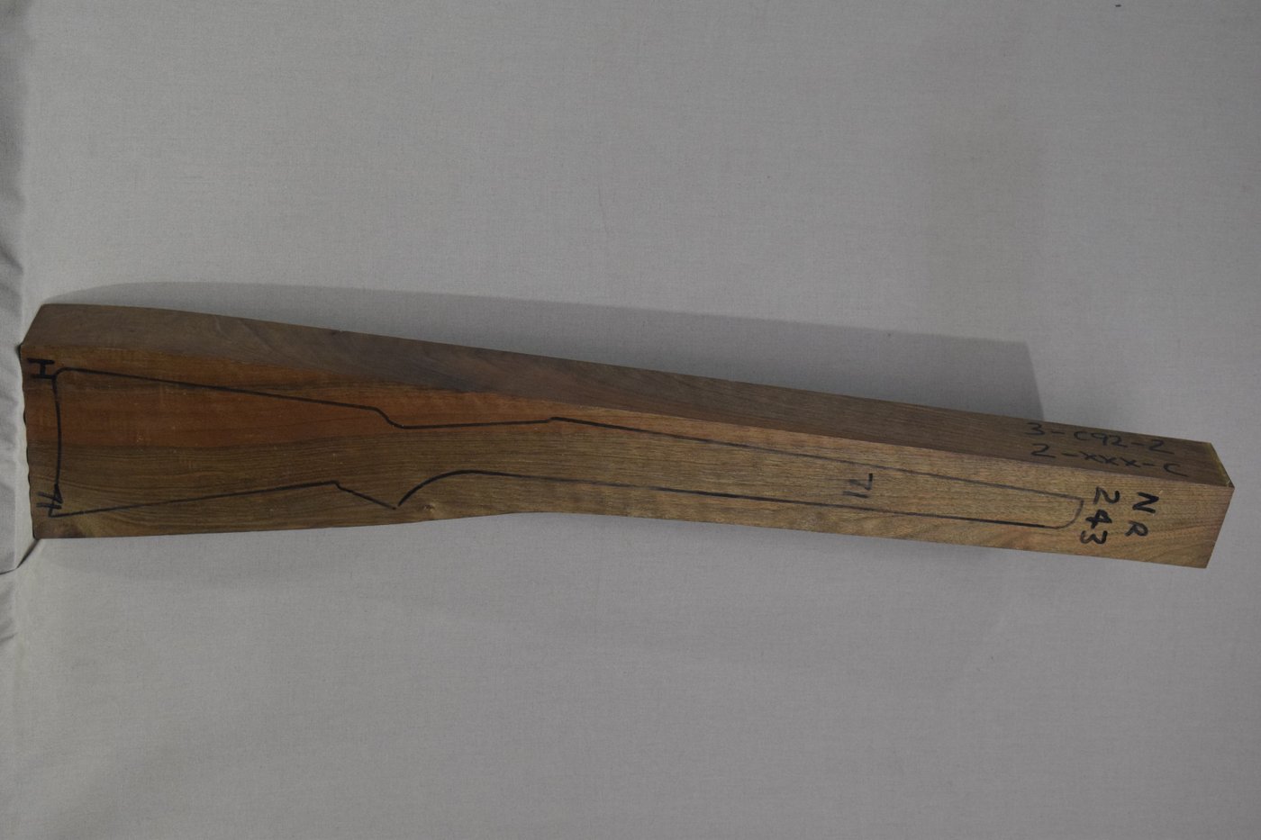 Right side of NR 243 stockwood blank