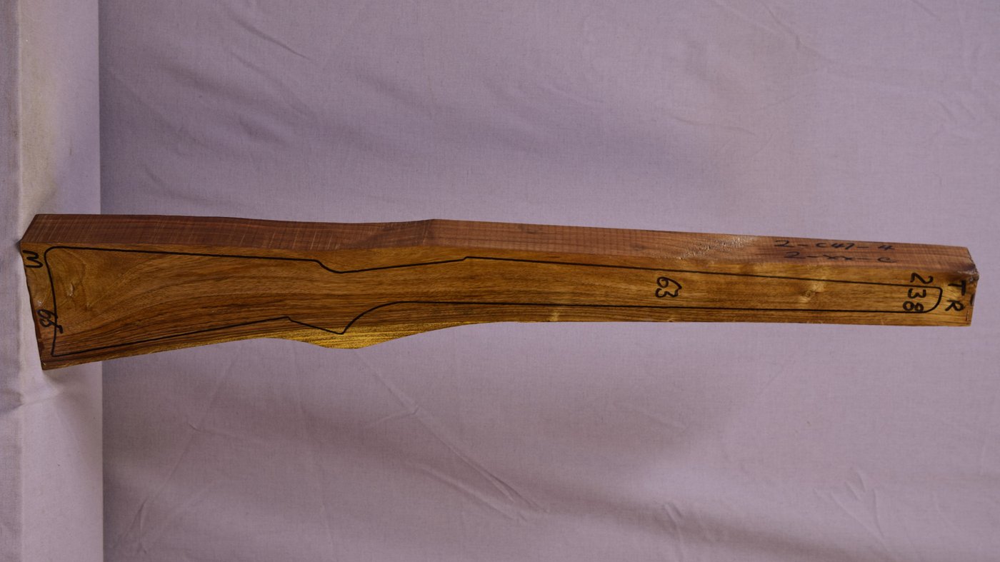 Right side of TR 238 stockwood blank