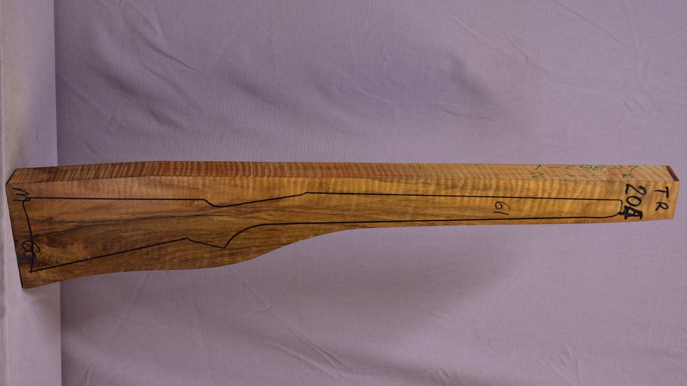 Right side of TR 204 stockwood blank