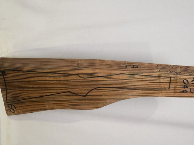 Right side of QTD 044 stockwood blank