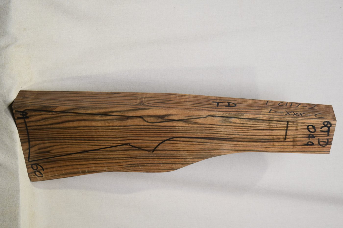 Right side of QTD 044 stockwood blank