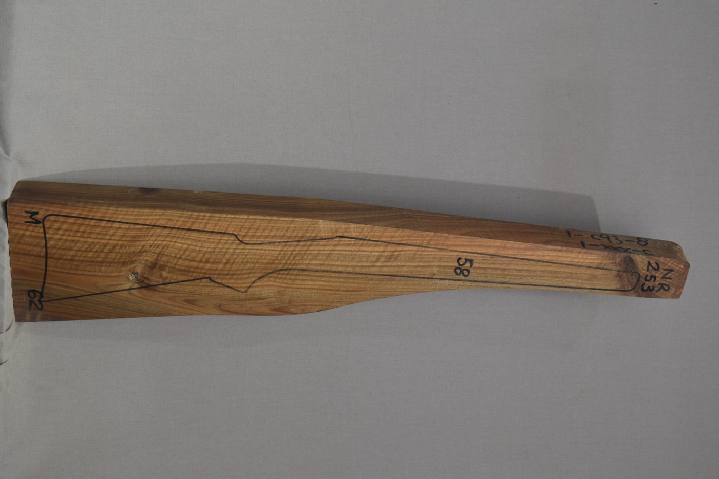 Right side of NR 253 stockwood blank