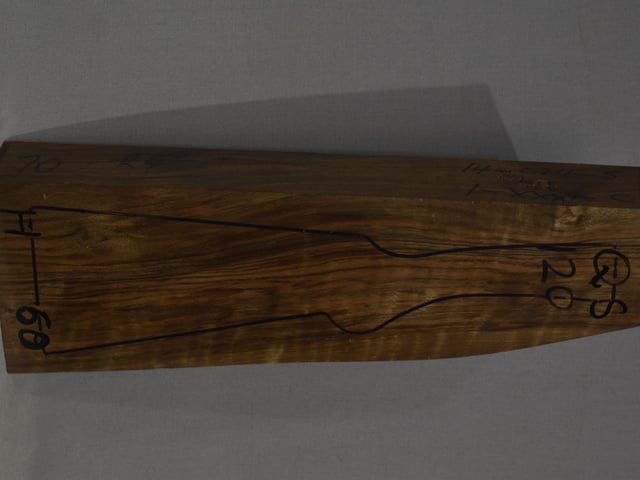 Right side of QS 120 stockwood blank