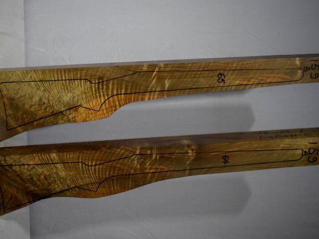 Right side of 159A & 159B stockwood blank