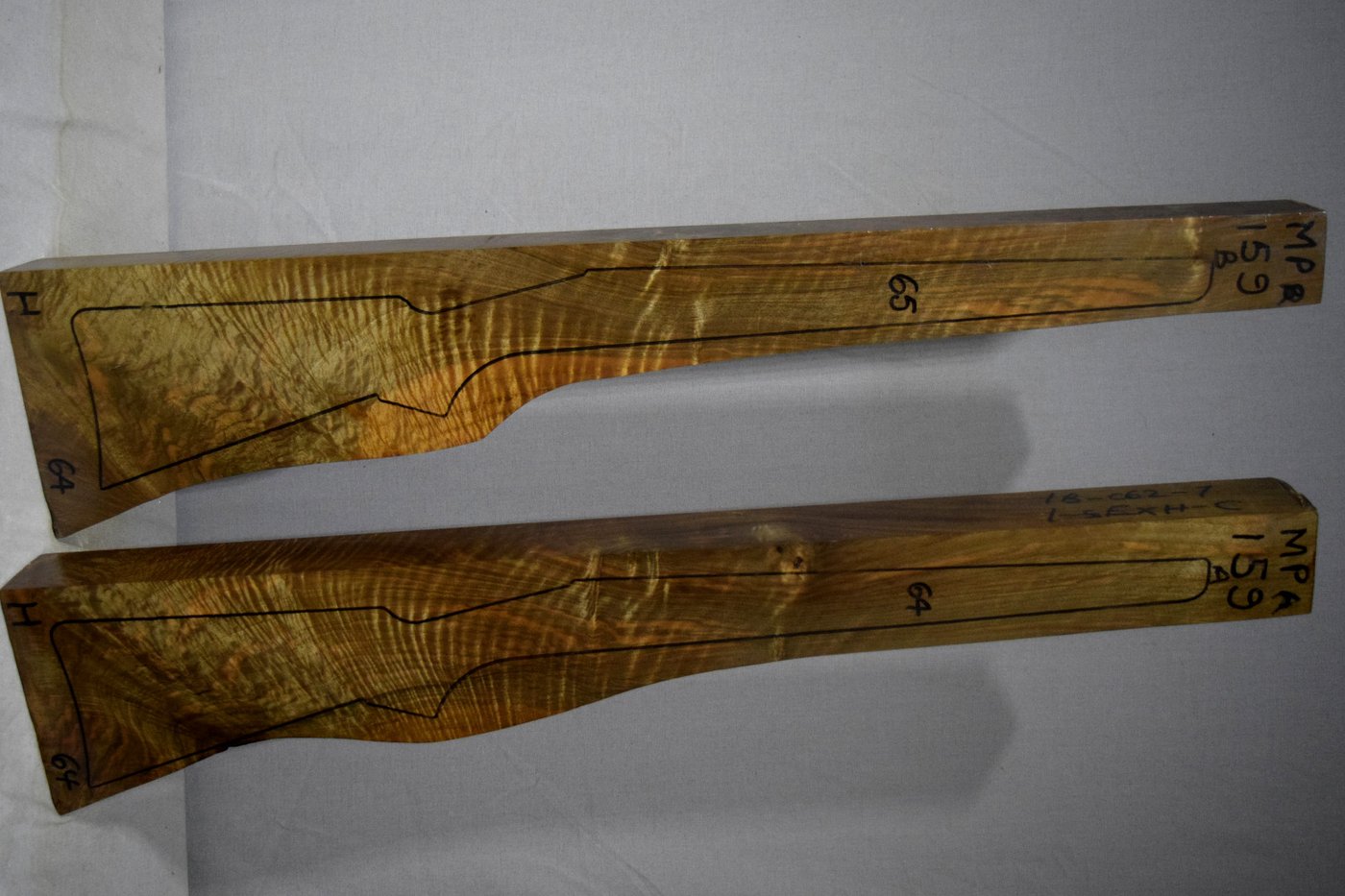 Right side of 159A & 159B stockwood blank