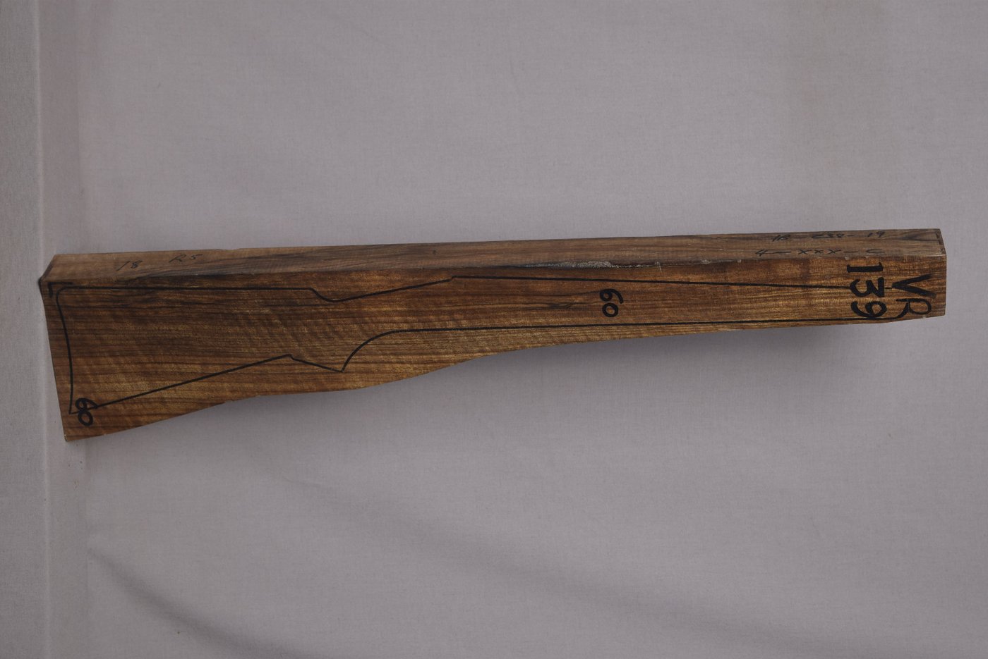 Right side of VR 139 stockwood blank