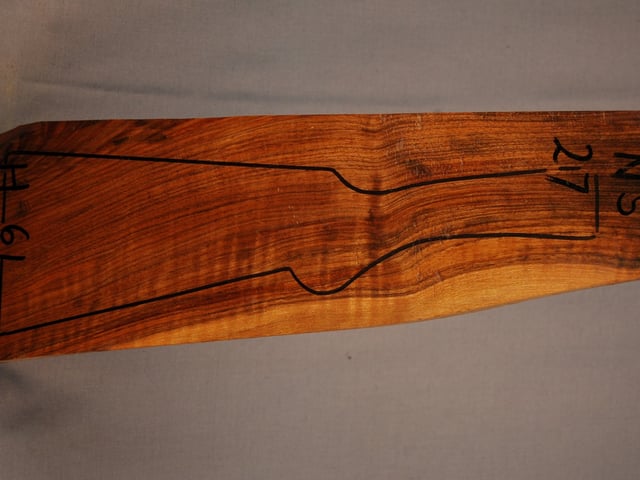 Right side of NS 27 stockwood blank
