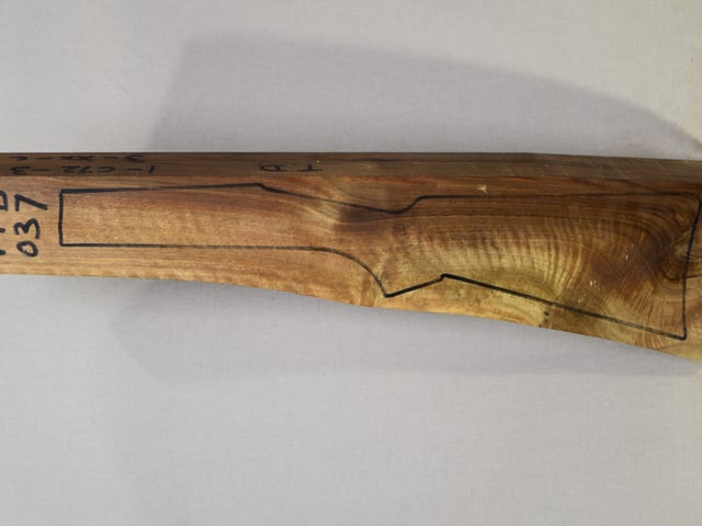 Left side of TTD 037 stockwood blank