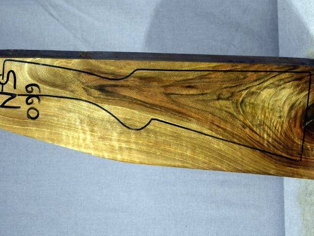 Left side of NS 099 stockwood blank