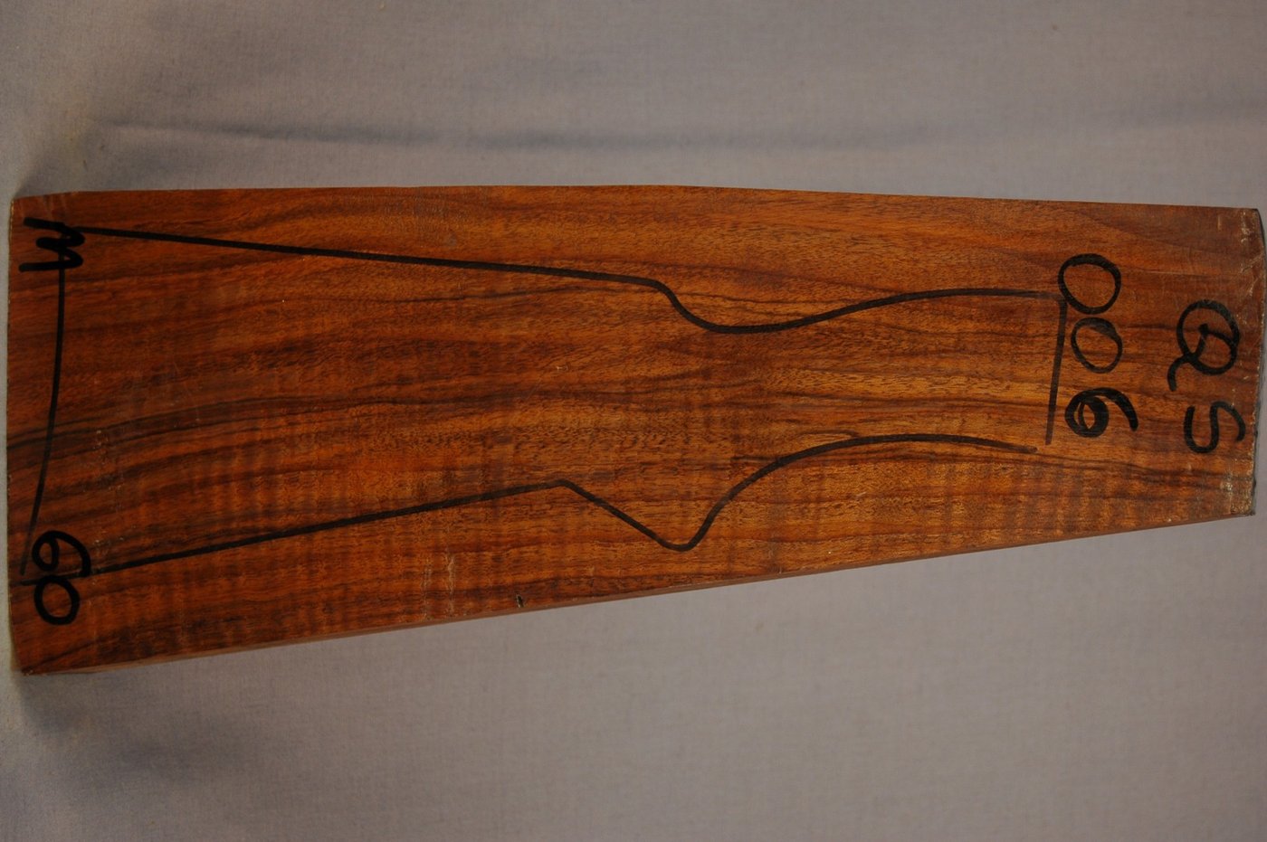 Right side of QS 006 stockwood blank