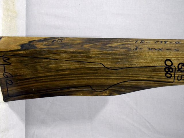 Right side of QS 080 stockwood blank