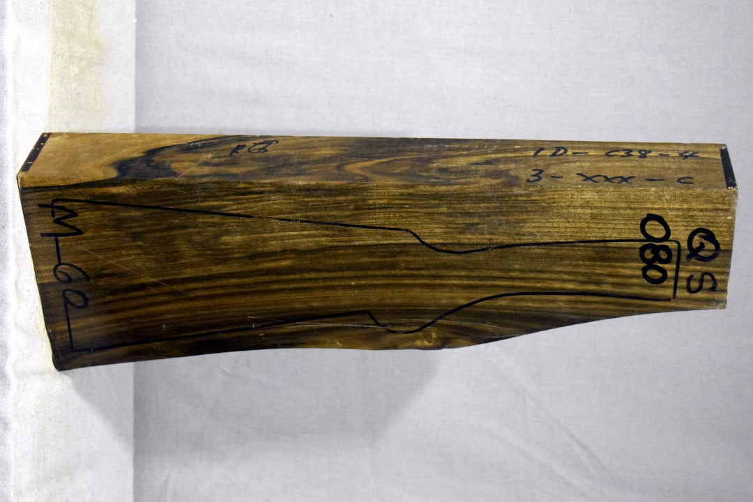 Right side of QS 080 stockwood blank