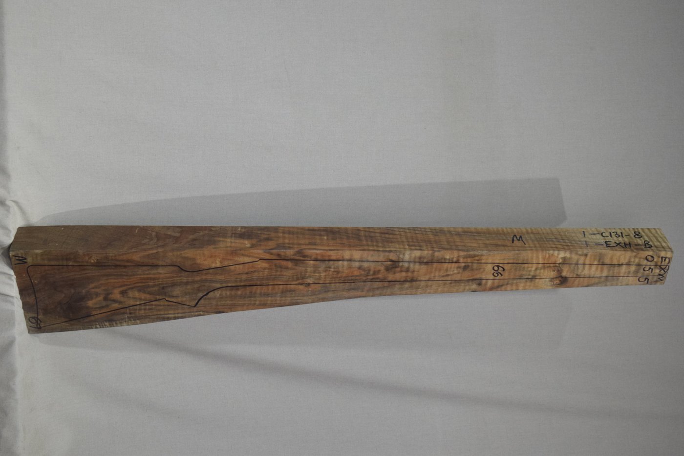 Right side of EXHM 055 stockwood blank