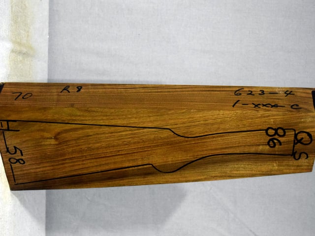 Right side of QS 086 stockwood blank
