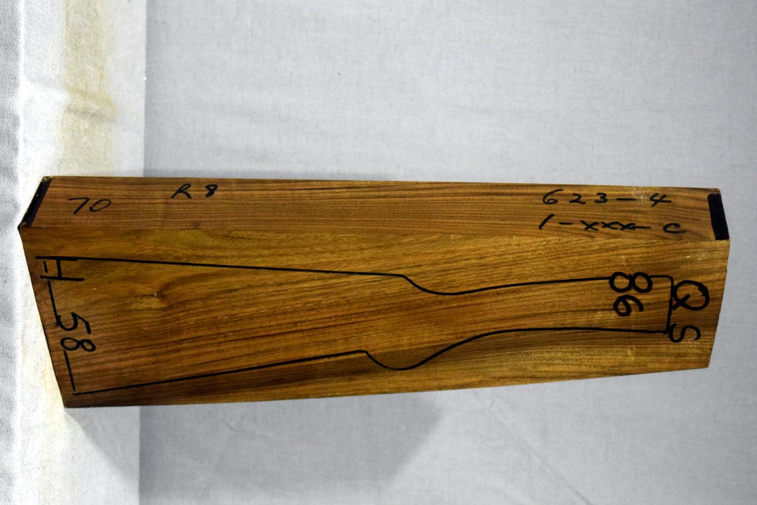 Right side of QS 086 stockwood blank