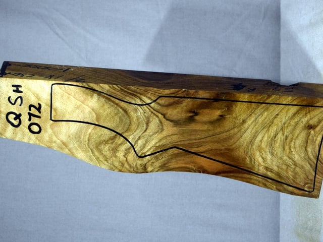 Left side of QS 072 stockwood blank