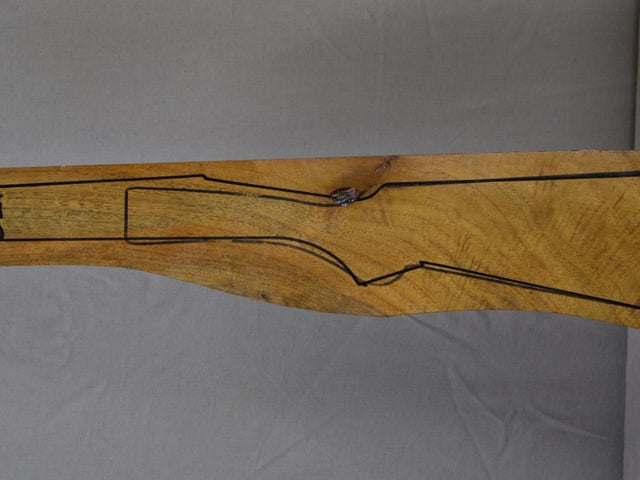 Left side of TTD 021 stockwood blank