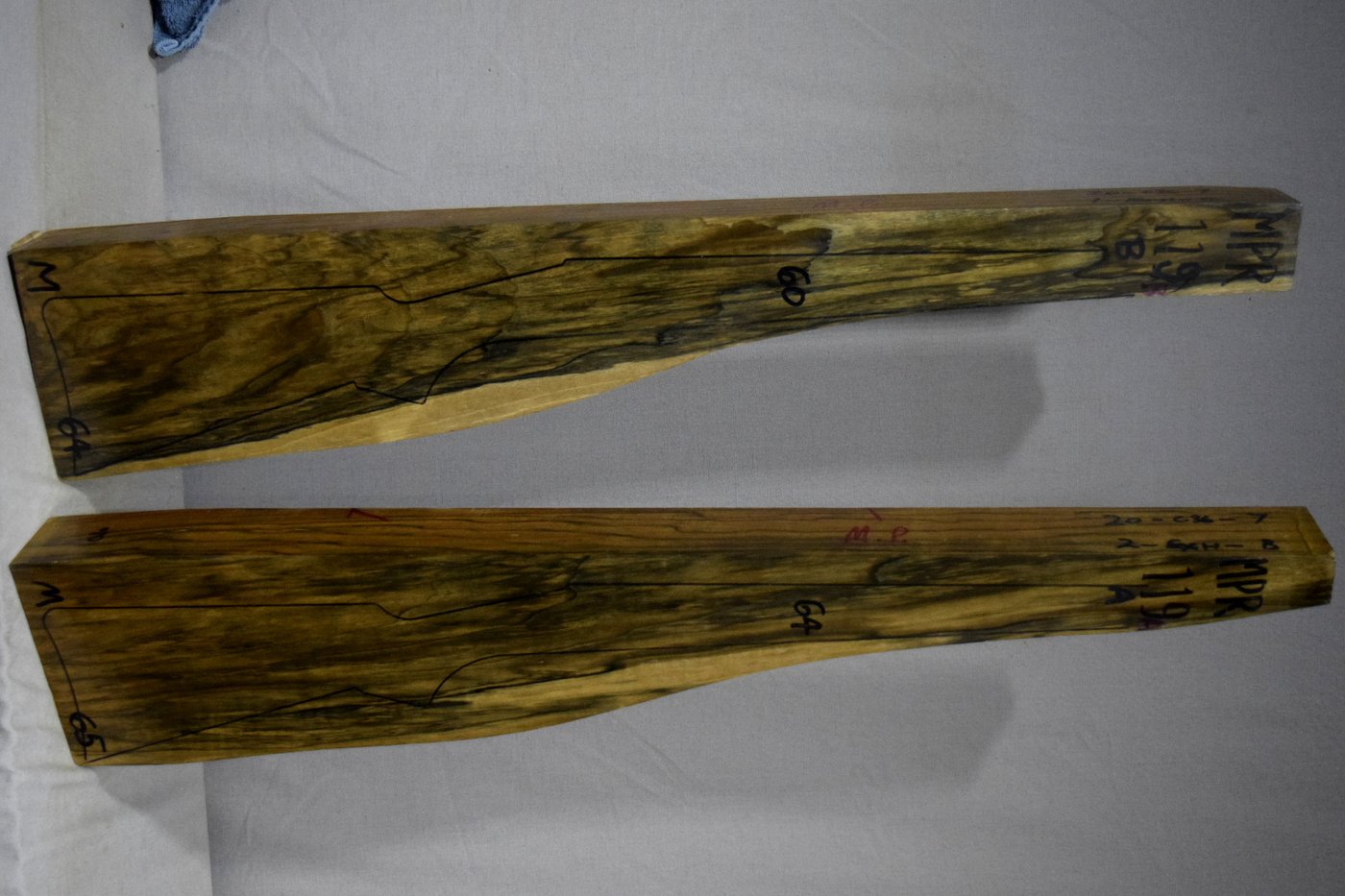 Right side of MPR 119A & 119B stockwood blank