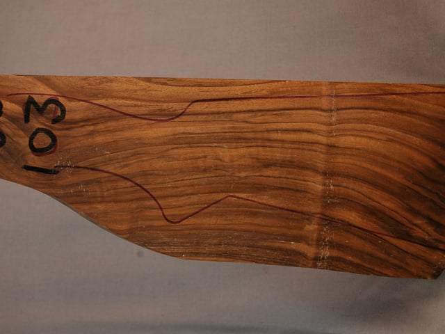 Left side of SS 103 stockwood blank