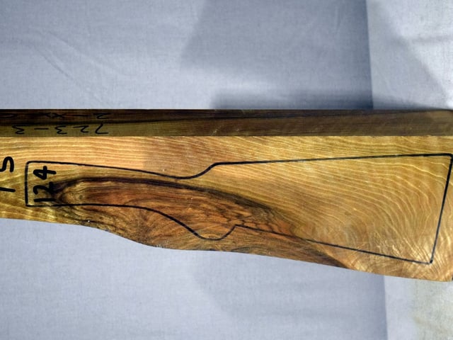 Left side of TS 124 stockwood blank