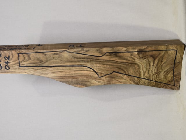 Left side of QTD 042 stockwood blank