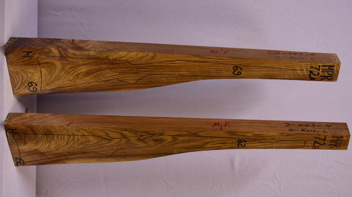 Right side of MPR 72A & 72B stockwood blank