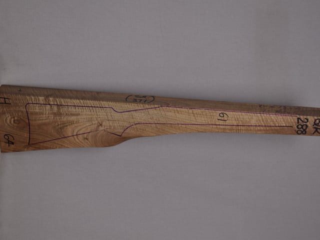 Right side of QR 288 stockwood blank