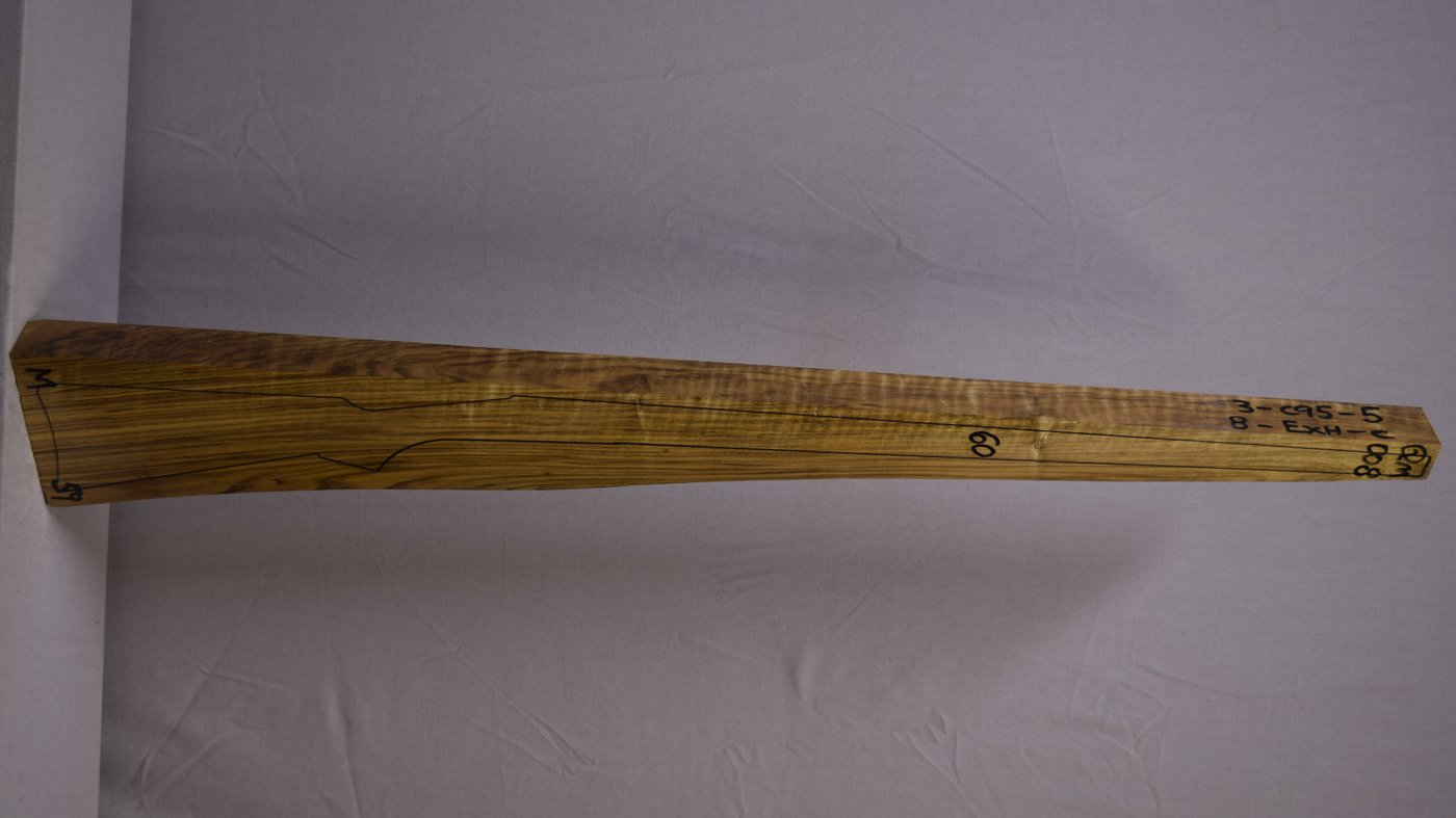 Right side of QM 008 stockwood blank
