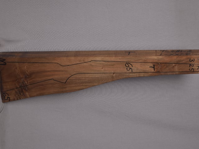 Right side of TR 325 stockwood blank