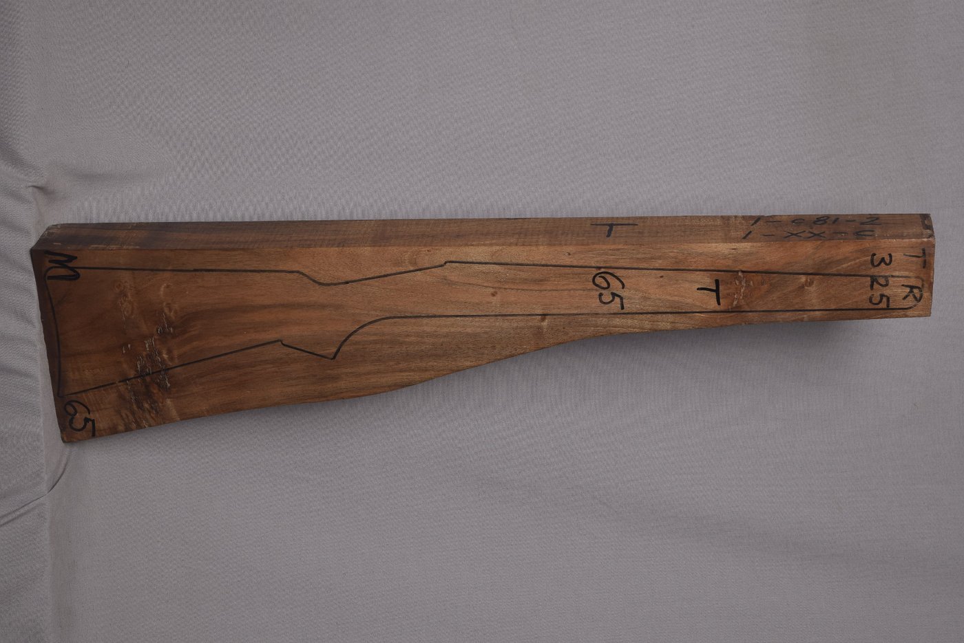 Right side of TR 325 stockwood blank