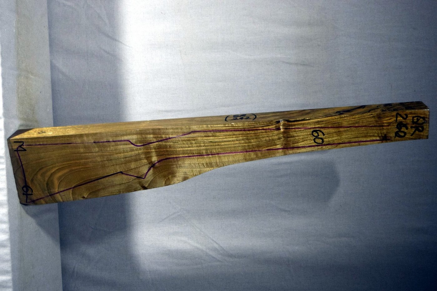 Right side of QR260 stockwood blank