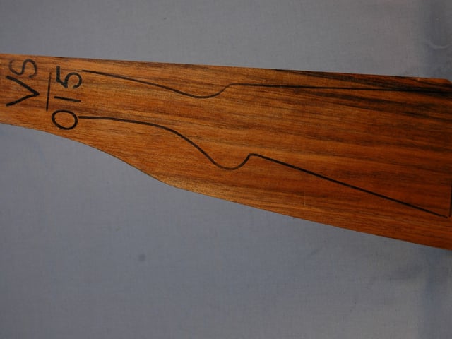 Left side of VS 015 stockwood blank