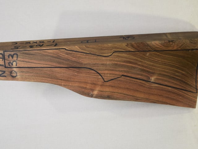 Left side of NTD 033 stockwood blank