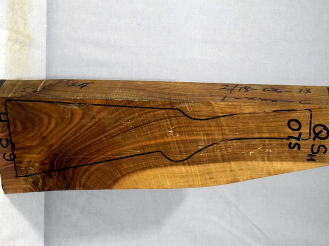 Right side of QS 075 stockwood blank