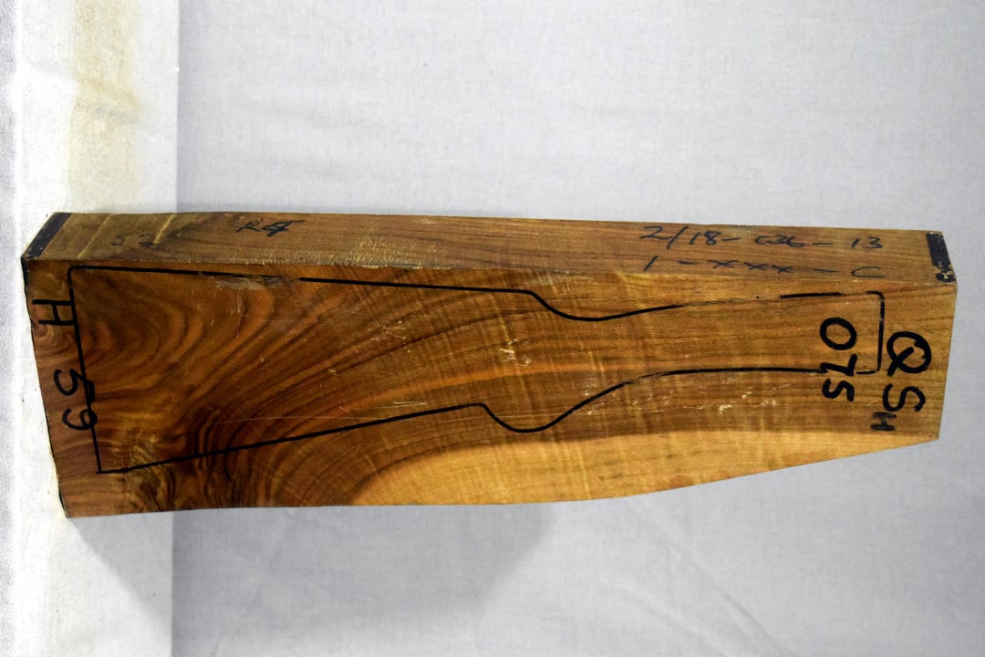 Right side of QS 075 stockwood blank