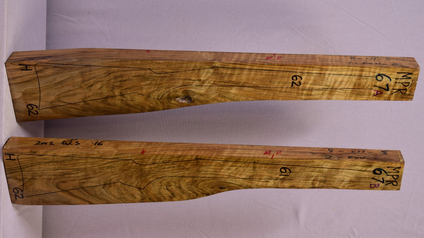 Right side of MPR 67A & 67B stockwood blank