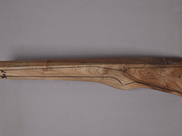 Left side of TR 307 stockwood blank