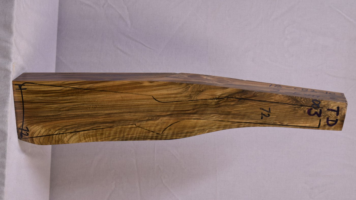 Right side of TD 003 stockwood blank
