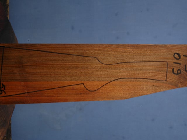 Right side of TS 019 stockwood blank