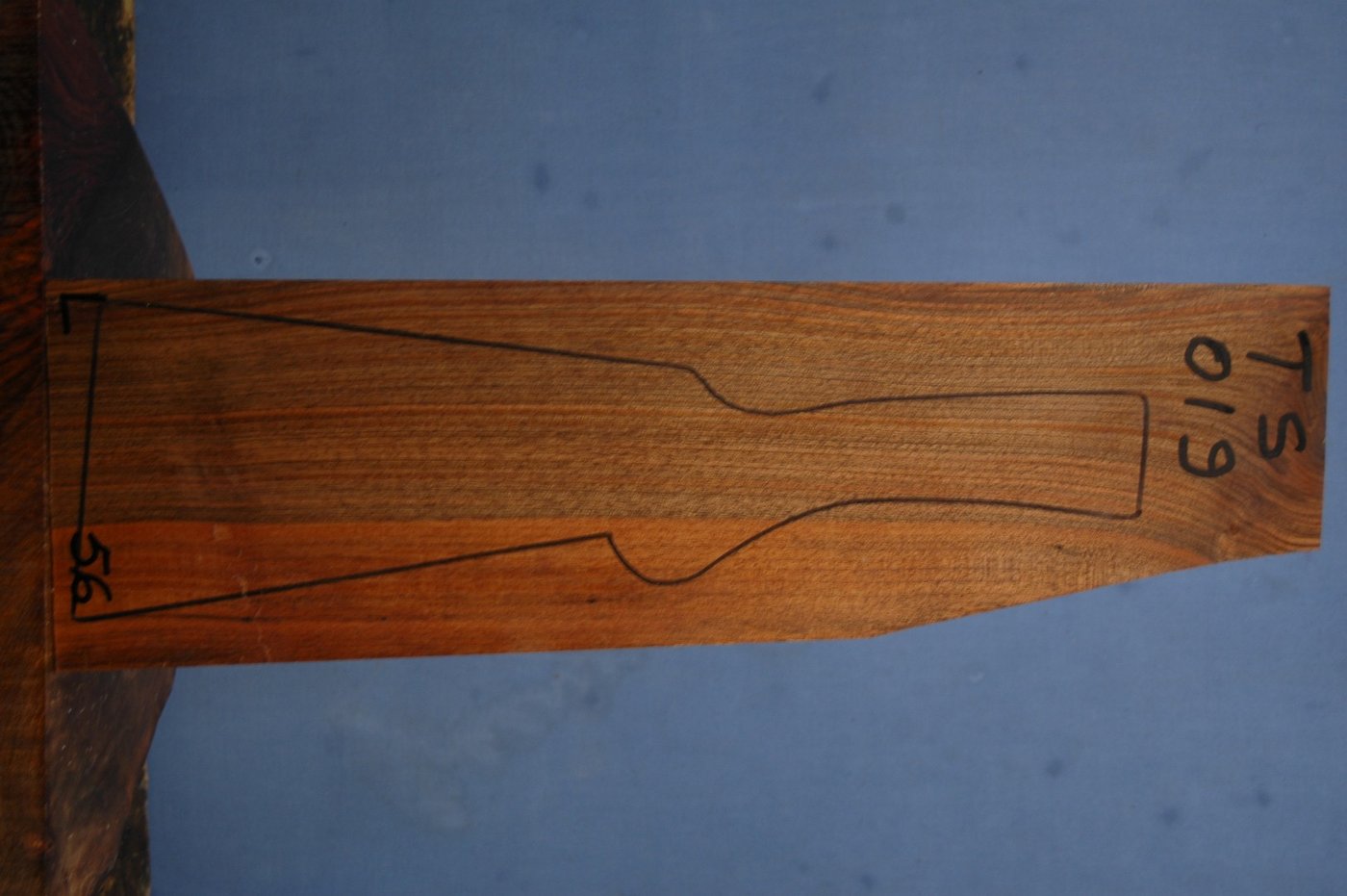 Right side of TS 019 stockwood blank