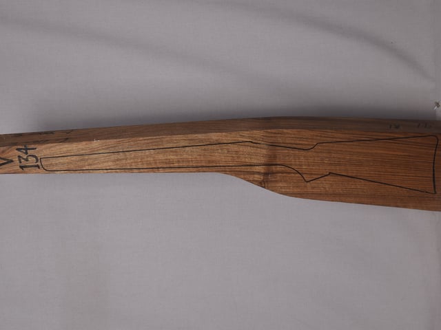 Left side of VR 134 stockwood blank