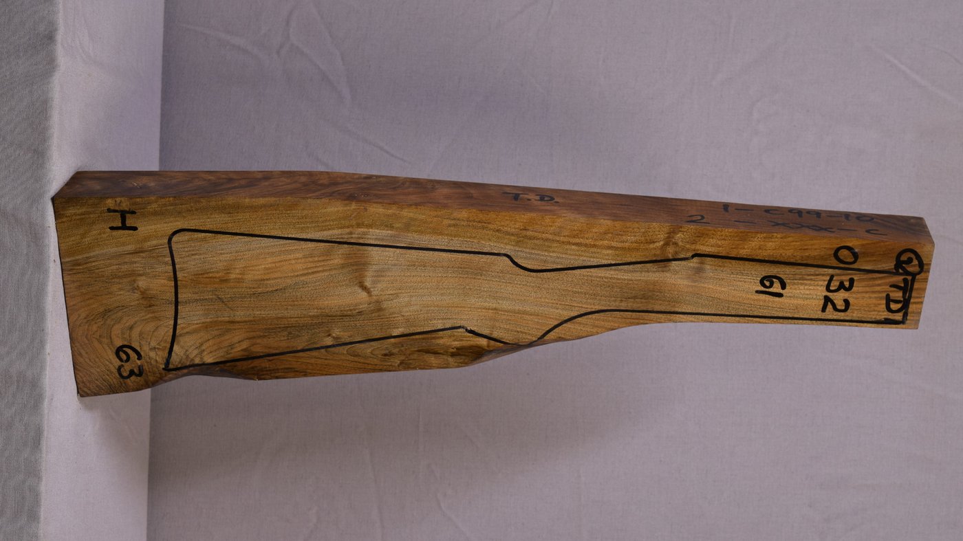 Right side of QTD 032 stockwood blank