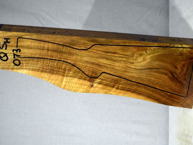 Left side of QS 073 stockwood blank