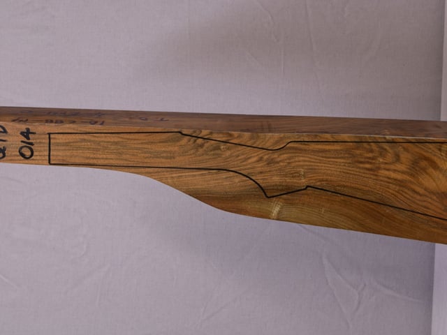 Left side of QTD 014 stockwood blank