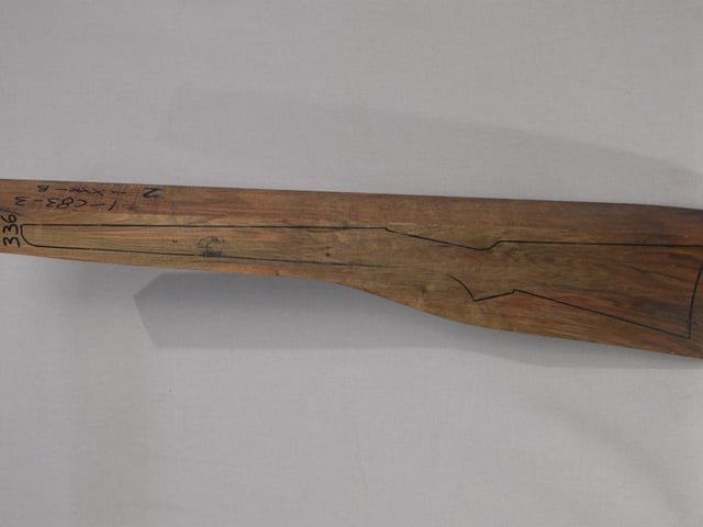 Left side of QR 336 stockwood blank