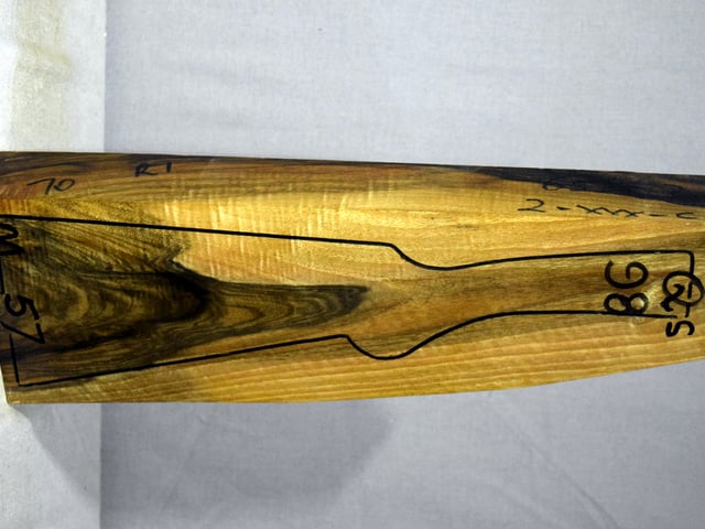 Right side of QS 098 stockwood blank
